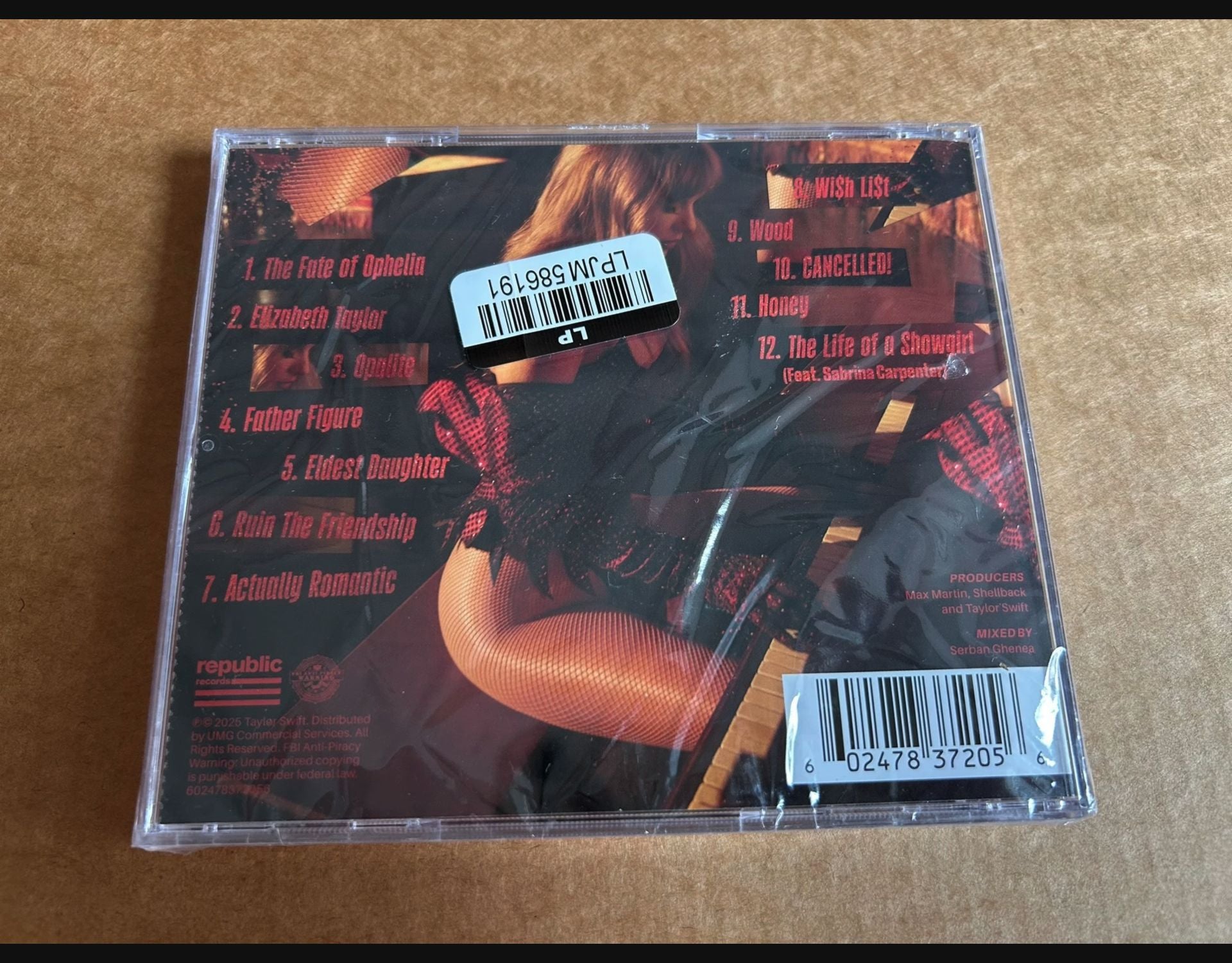 Taylor Swift The Life of a Showgirl Target Edition CD — Cover 2 — Poster — Sealed