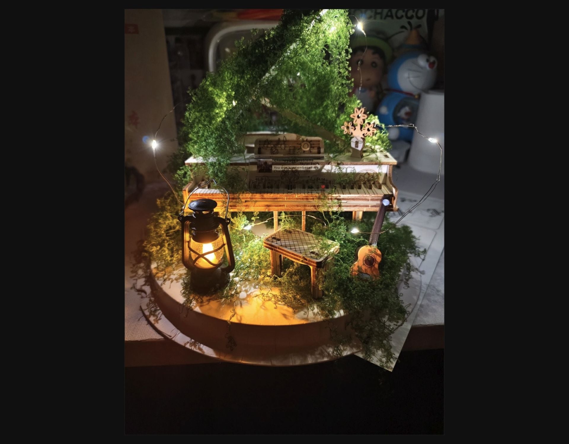Taylor Swift Champagne Problems Piano Moss Diorama Display — Full Set — Unofficial