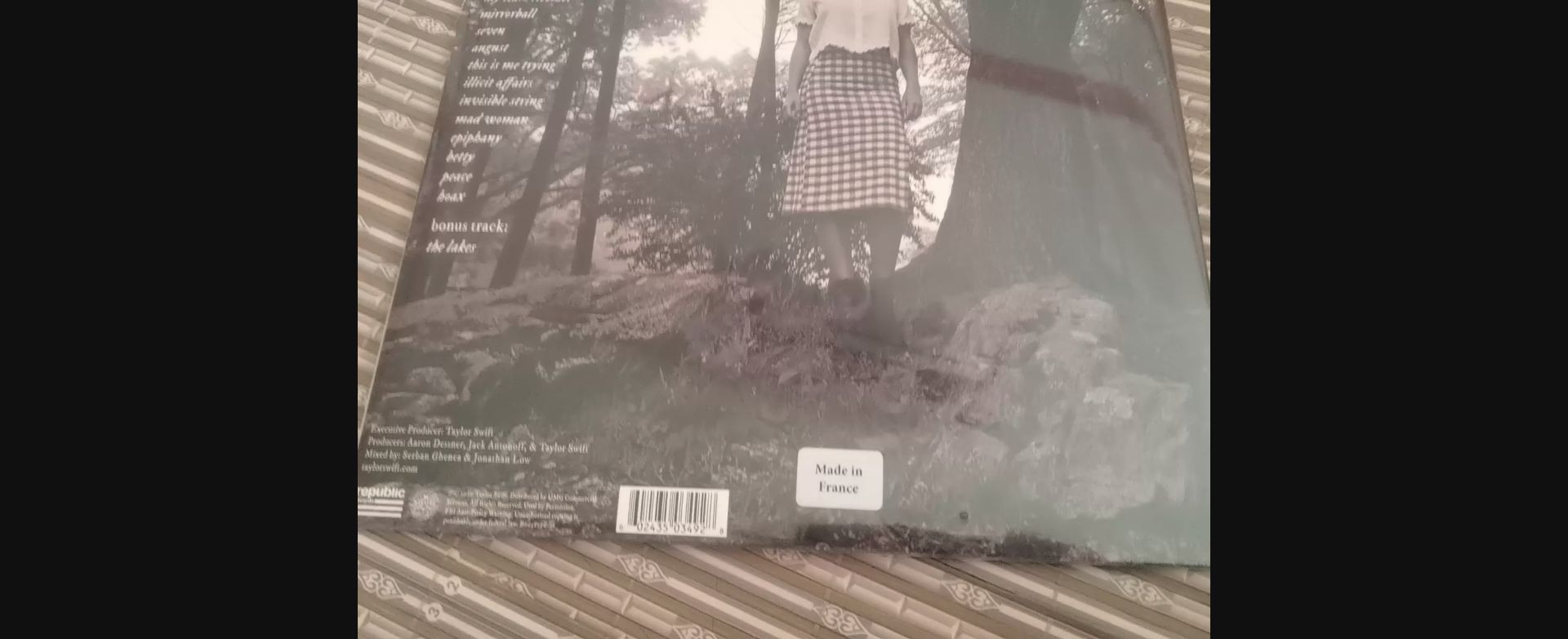 Taylor Swift folklore “Stolen Lullabies” No. 5 2LP — France First Press — New Sealed