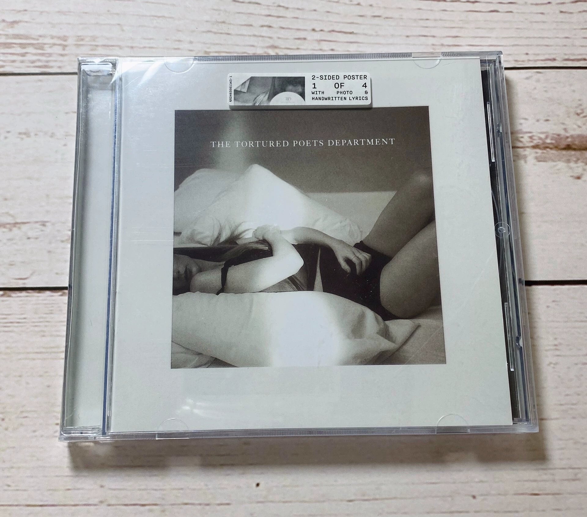 Taylor Swift — The Tortured Poets Department CD + Double-Sided Poster — Sealed