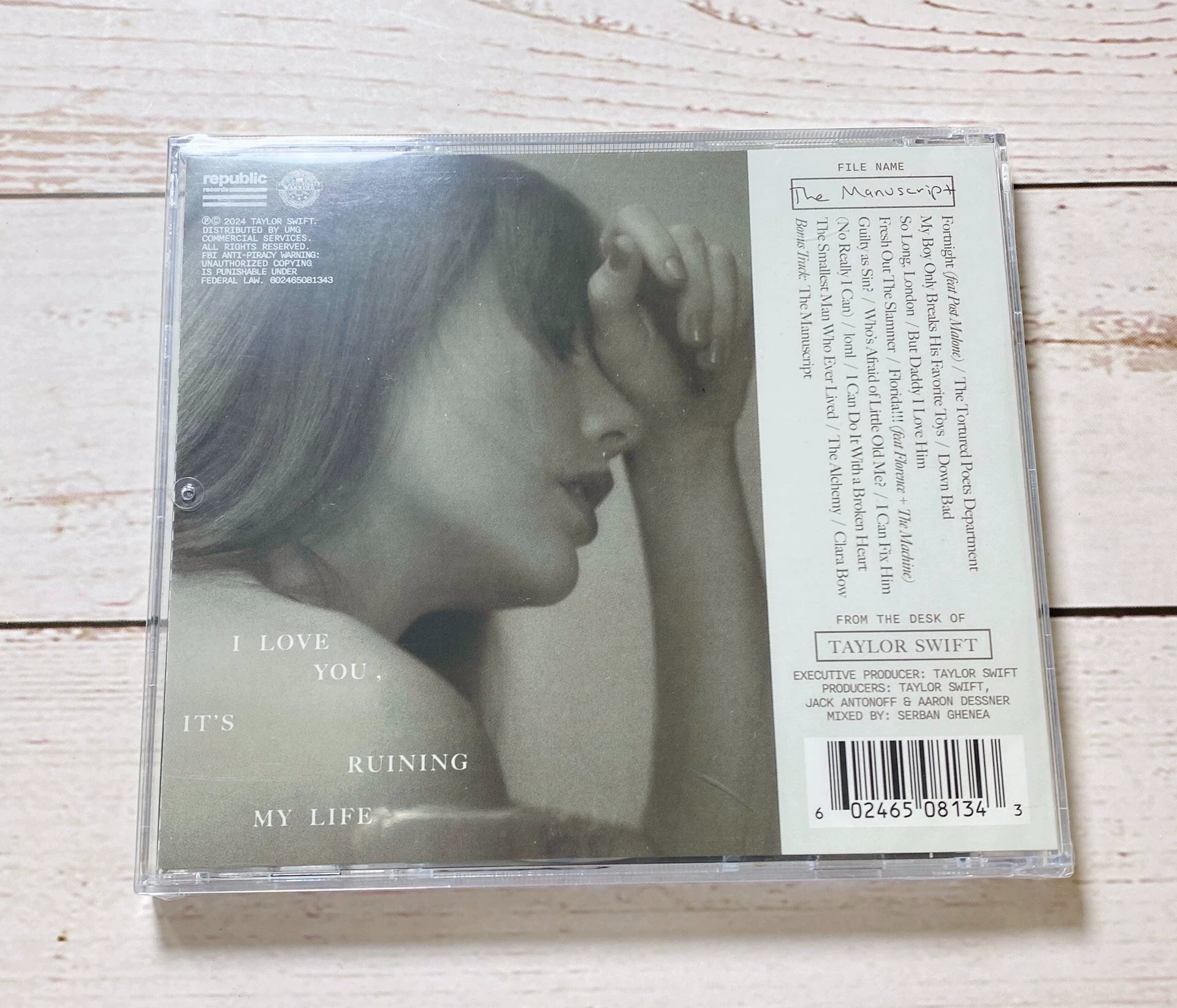 Taylor Swift — The Tortured Poets Department CD + Double-Sided Poster — Sealed