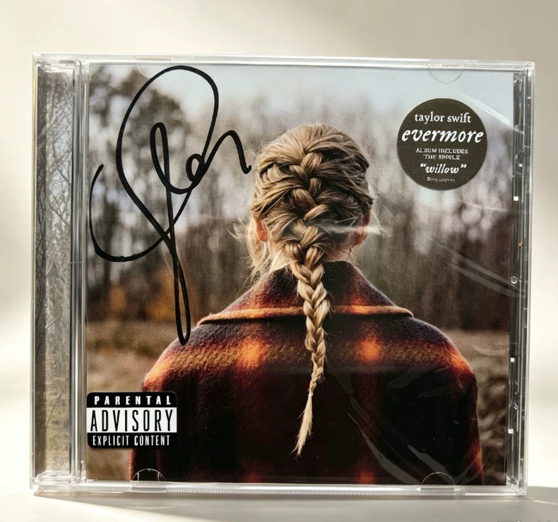 Taylor Swift – evermore – Signed Deluxe CD – Sealed – actual copy photograph 1