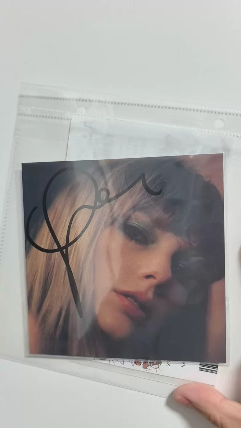 Taylor Swift – Midnights – Mahogany Signed Art Card Only – No CD – actual copy photograph 1