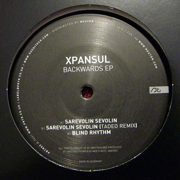 Xpansul : Backwards EP (12", EP)