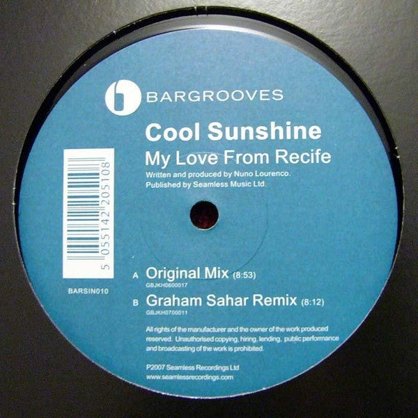 Cool Sunshine : My Love From Recife (12")