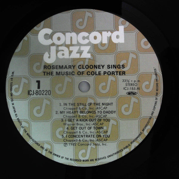 Rosemary Clooney : Rosemary Clooney Sings The Music Of Cole Porter (LP, Album)