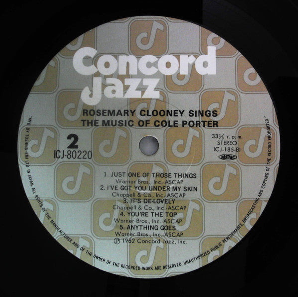 Rosemary Clooney : Rosemary Clooney Sings The Music Of Cole Porter (LP, Album)