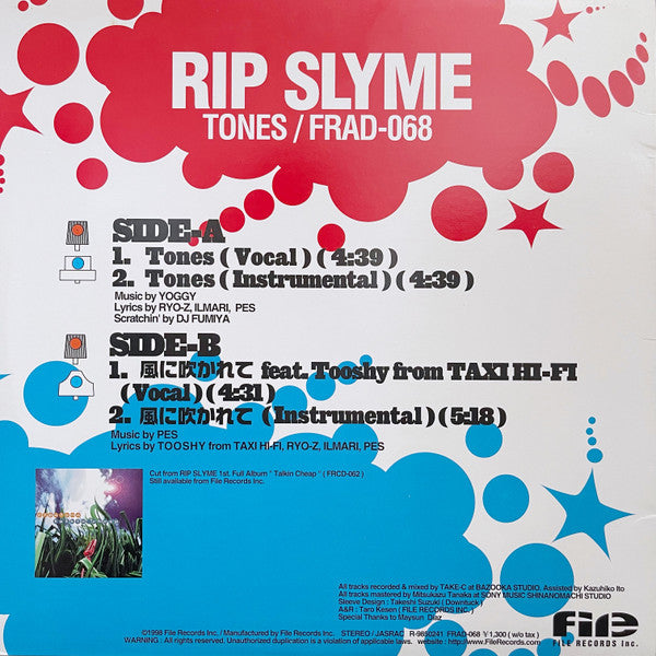 Rip Slyme : Tones / 風に吹かれて (12")