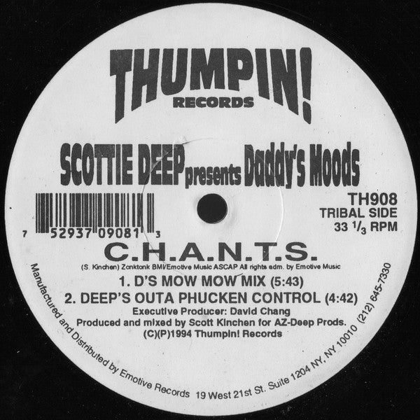Scotti Deep Presents Daddy's Moods : C.H.A.N.T.S. / About You (12")