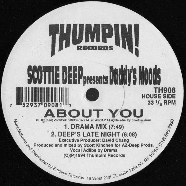 Scotti Deep Presents Daddy's Moods : C.H.A.N.T.S. / About You (12")