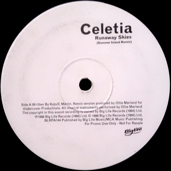 Celetia : Runaway Skies (12", Promo)