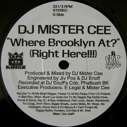 Mister Cee : Shake Dat Ass Girl (12", Whi)