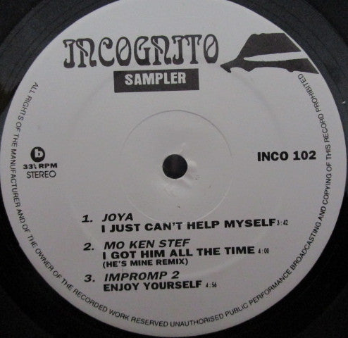 Various : Incognito Sampler (12", Smplr, Unofficial)