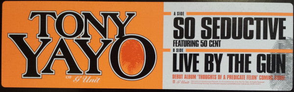 Tony Yayo : So Seductive / Live By The Gun (12", Promo)