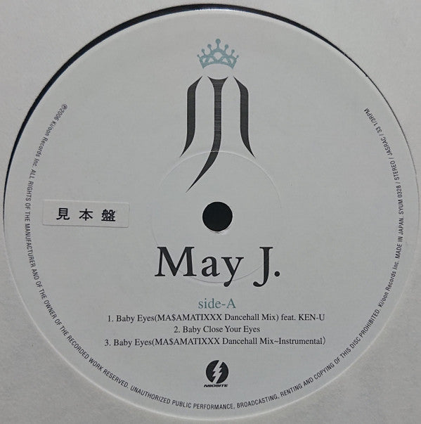 May J. : Baby Close Your Eyes(Reggae Mix) (12", Maxi)