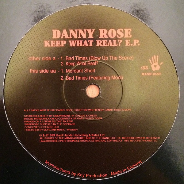 Danny Rose : Keep What Real? E.P. (12", EP)