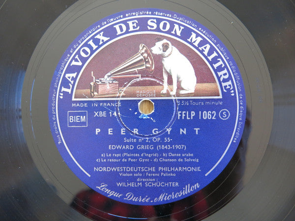 Edvard Grieg – Nordwestdeutsche Philharmonie, Wilhelm Schüchter : Peer Gynt-Suite Nr. 1 Op. 46 / Peer Gynt-Suite Nr. 2 Op. 55 (10", Mono)