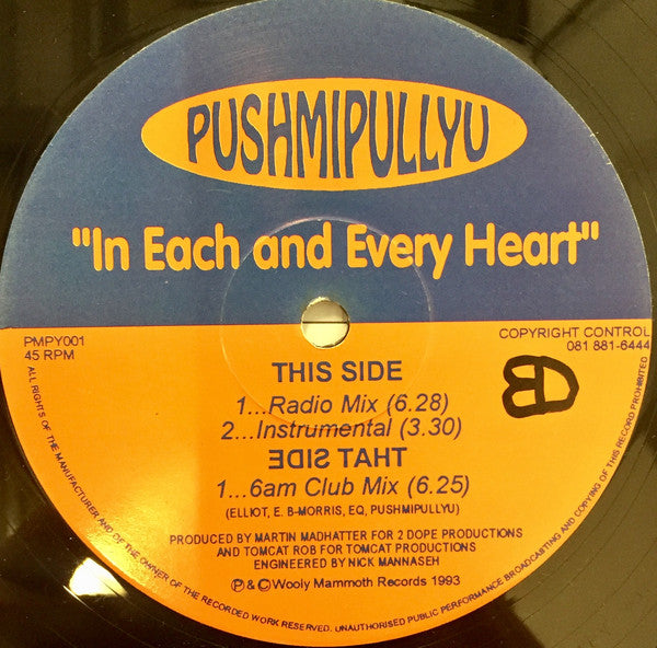 Pushmipullyu : In Each And Every Heart (12")