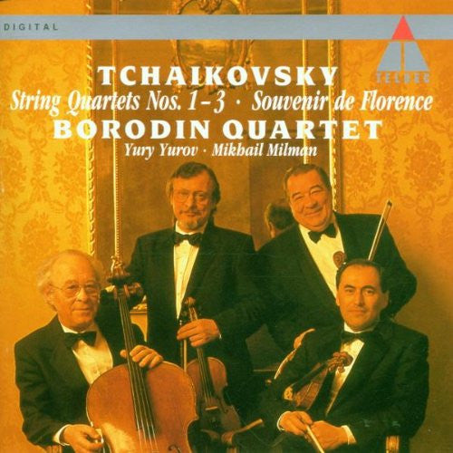Pyotr Ilyich Tchaikovsky - Borodin String Quartet . Yuri Yurov, Mikhail Milman : String Quartets Nos. 1 - 3 / Souvenir de Florence (2xCD, Album)