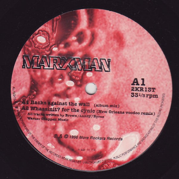 Marxman : Backs Against The Wall (12")
