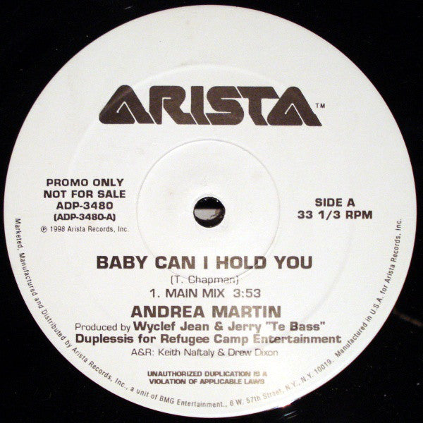 Andrea Martin : Baby Can I Hold You (12", Promo)