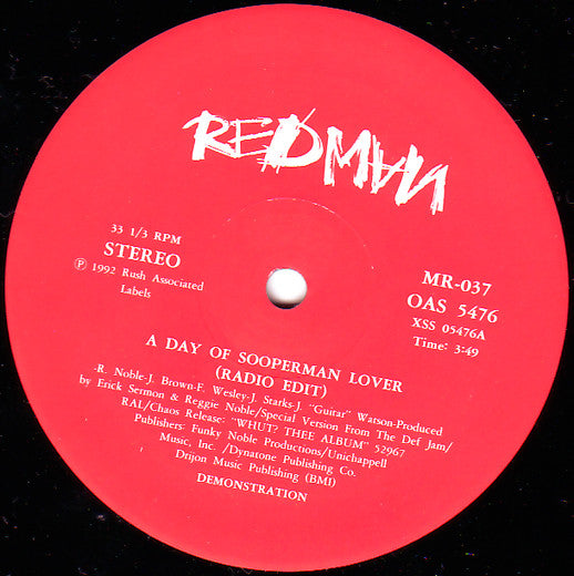 Redman : A Day Of Sooperman Lover (12", RE)