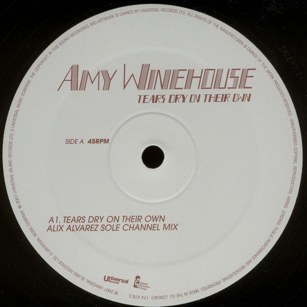 Amy Winehouse : Tears Dry On Their Own (12")