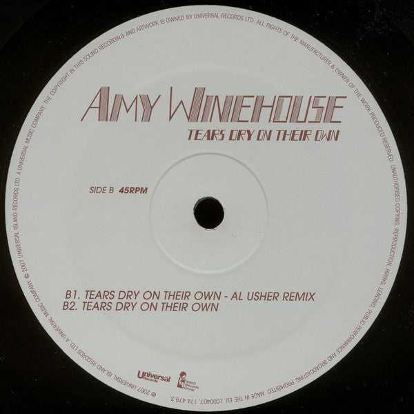 Amy Winehouse : Tears Dry On Their Own (12")