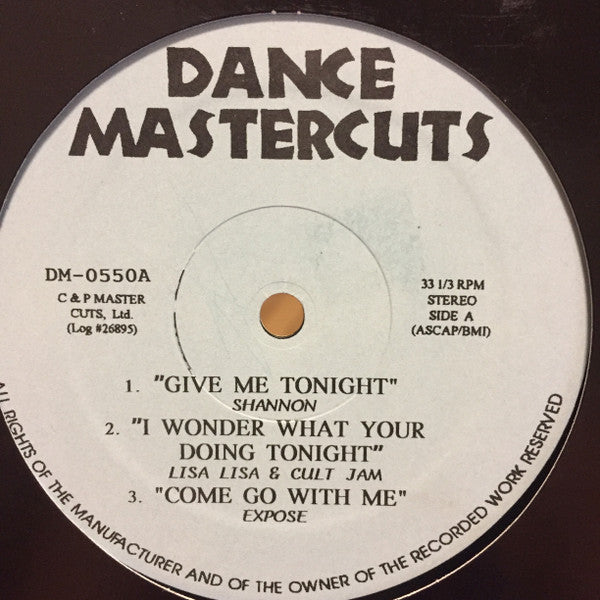 Various : Dance Mastercuts (12", Comp, Unofficial)