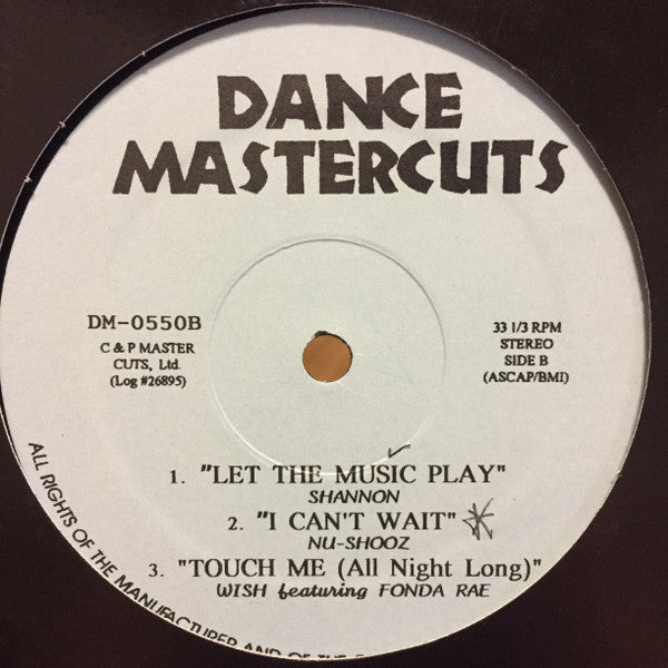 Various : Dance Mastercuts (12", Comp, Unofficial)