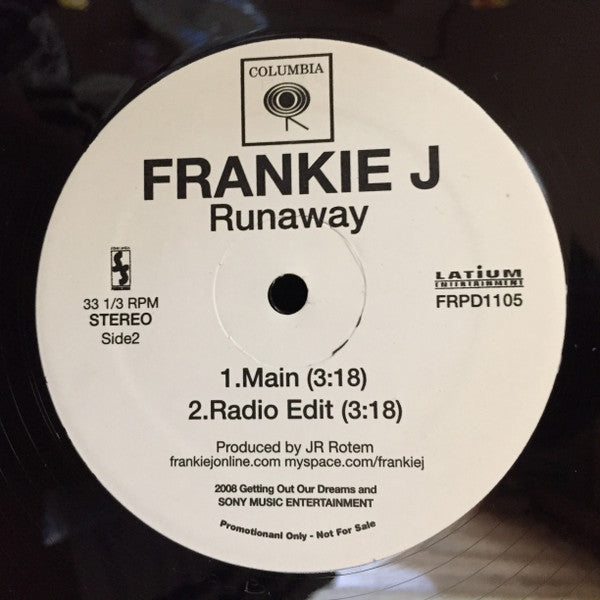 Frankie J. (3) : Doctor Doctor (Please Don't Go) / Runaway (12", Promo)