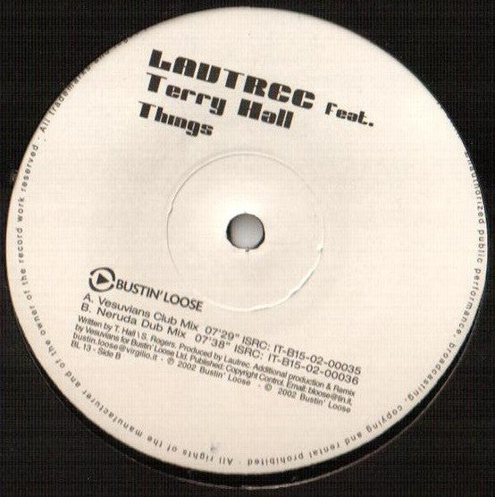 Lautrec Feat. Terry Hall : Things (12")