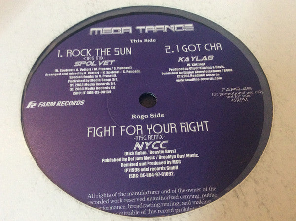 Spolvet / Kaylab / N.Y.C.C. : Mega Trance (12", Promo)