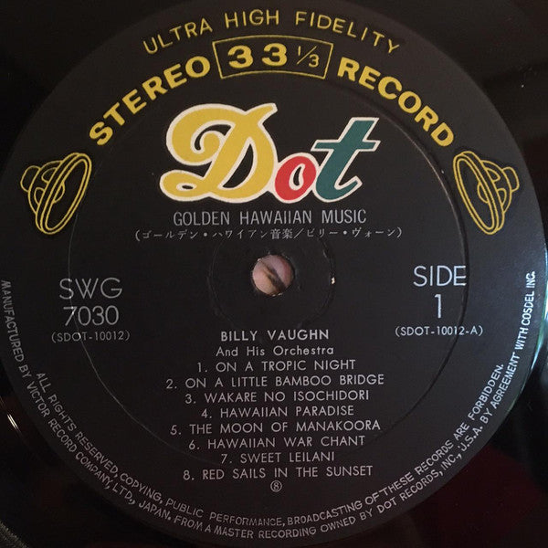 Billy Vaughn And His Orchestra : Golden Hawaiian Music (LP, Album, Gat)