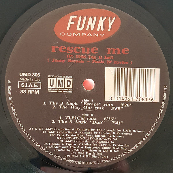 Funky Company : Rescue Me (12")