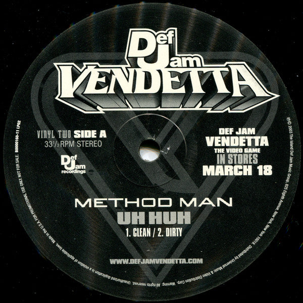 Capone -N- Noreaga / Method Man : Def Jam Vendetta (2x12", Ltd, Promo)