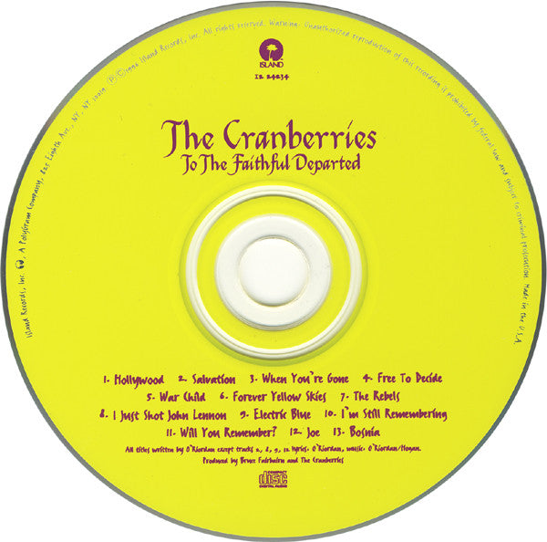 The Cranberries : To The Faithful Departed (CD, Album, Club, CRC)