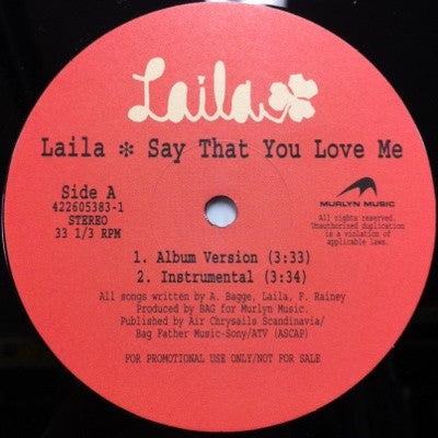 Laila Bagge : Say That You Love Me / Heaven (12")