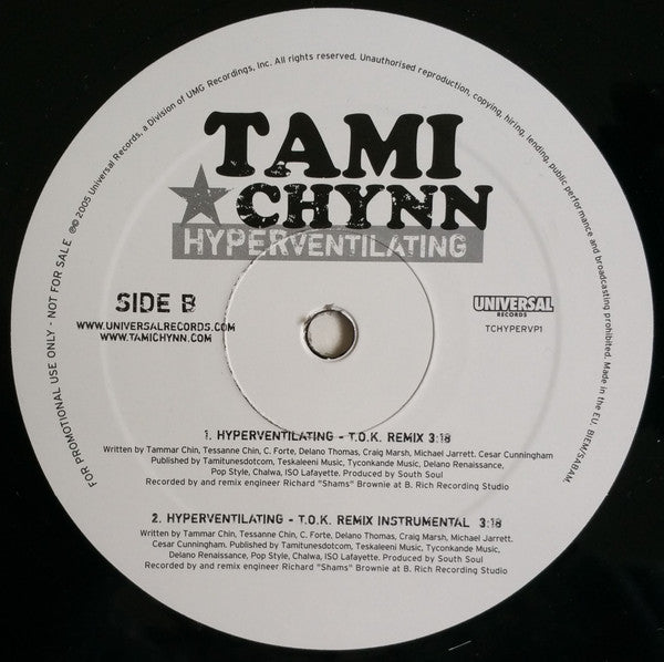 Tami Chynn : Hyperventilating (12", Promo)