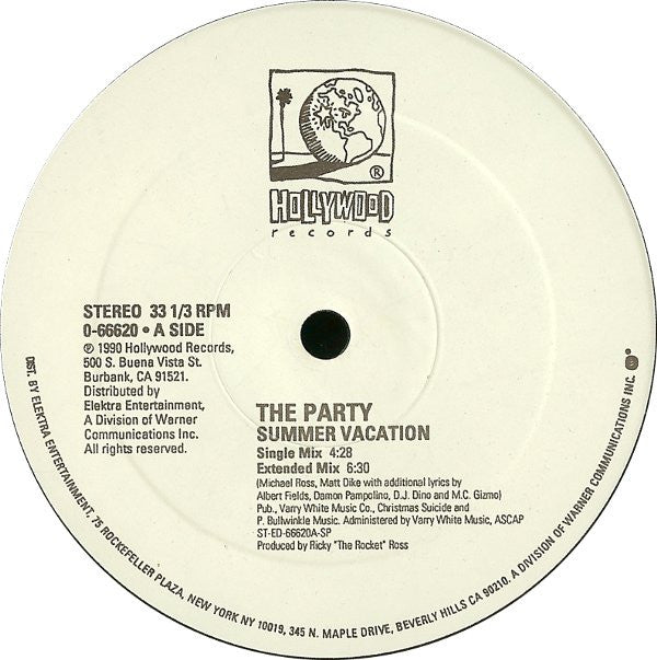 The Party : Summer Vacation (12")
