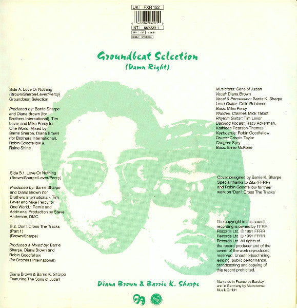 Diana Brown & Barrie K Sharpe : Love Or Nothing (The New Groundbeat Selection) (12", Single)