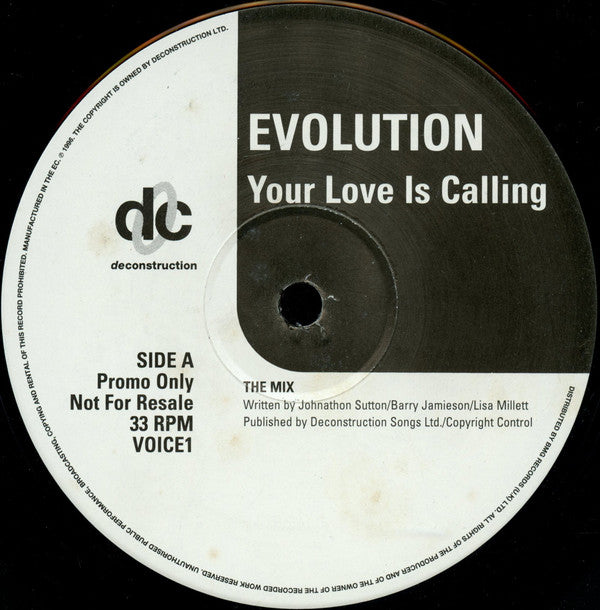 Evolution : Your Love Is Calling (12", Promo)