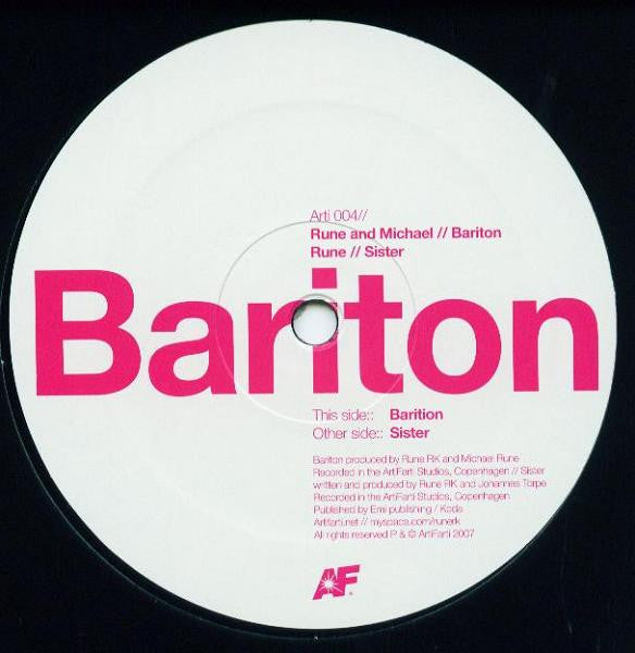 Rune And Michael Rune / Rune : Bariton / Sister (12")