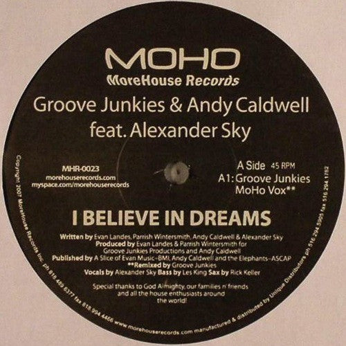 Groove Junkies & Andy Caldwell Feat. Alexander Sky : I Believe In Dreams (12")