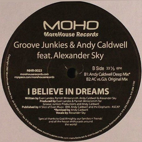 Groove Junkies & Andy Caldwell Feat. Alexander Sky : I Believe In Dreams (12")