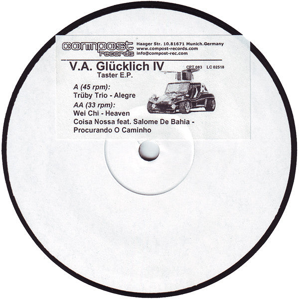 Various : Glücklich IV Taster E.P. (12", EP, Promo, W/Lbl)