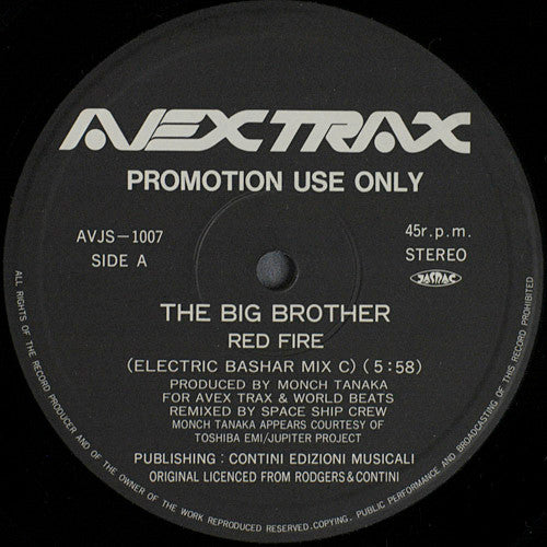 The Big Brother : Red Fire (Electric Bashar Mix) (12", Promo)