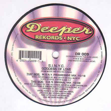 S.I.N.Y.C. : Goddess Of Love (12")