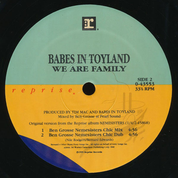 Babes In Toyland : We Are Family (12")