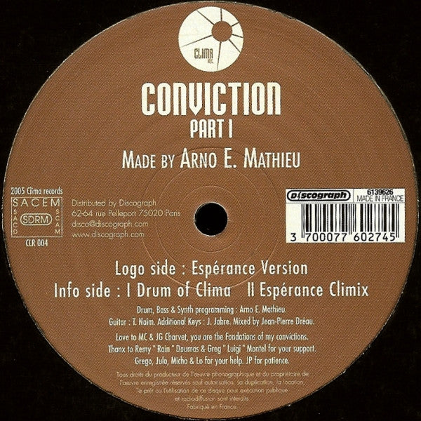 Arno E. Mathieu : Conviction Part 1 (12")